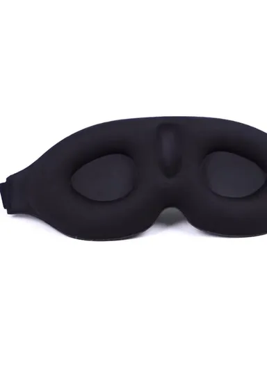 Ergonomic 3D Sleeping Mask Polyester Eye Mask Blindfold with Adjustable Strap