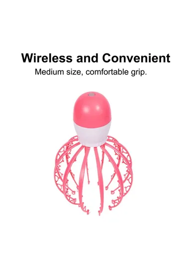 Electric Head Scalp Massager Release Stress Alleviate Fatigue Vibration Massager Claw Octopus Portable Removable Massage Device - Blue