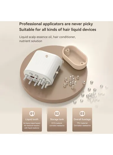  Red Light Therapy Scalp Massager Electric Hair Growth, Liquid Applicator Rollerball Massage Comb 2213