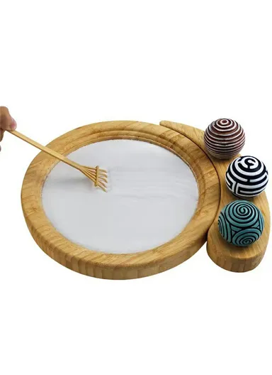 Miniature Landscape Sand Tray Zen Garden Office Home Desk Decoration for Yoga Meditation