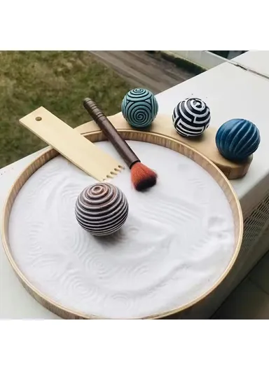 Miniature Landscape Sand Tray Zen Garden Office Home Desk Decoration for Yoga Meditation