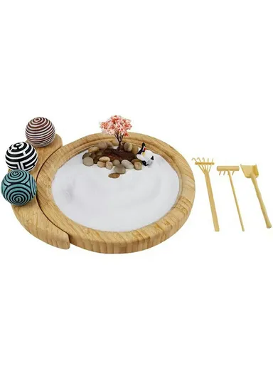 Miniature Landscape Sand Tray Zen Garden Office Home Desk Decoration for Yoga Meditation