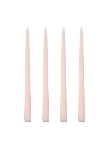 4Pcs 25cm Long Taper Candles Smokeless Unscented Candle for Hotel Home Decor Party Wedding - Light Pink