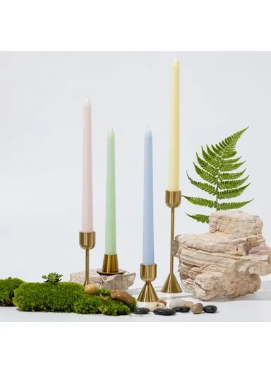 4Pcs 25cm Long Taper Candles Smokeless Unscented Candle for Hotel Home Decor Party Wedding - Candy Colors