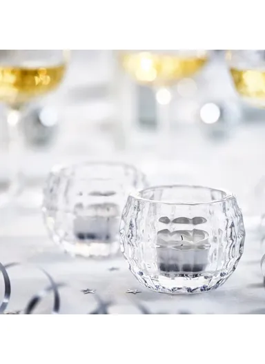 Transparent Glass Candle Holder Candlelight Prop Dining Table Candle Container Home Decor