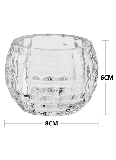 Transparent Glass Candle Holder Candlelight Prop Dining Table Candle Container Home Decor