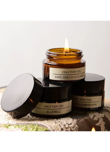 Creative Soy Wax Aromatherapy Candle with Glass Bottle Scented Candle Valentine Day Gift - Lime Basil &amp; Mandarin
