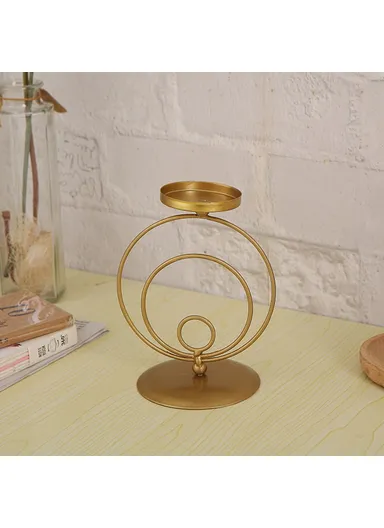 Metal Art Tealight Candle Holder Decorative Centerpiece Aromatherapy Candlestick Iron Stand