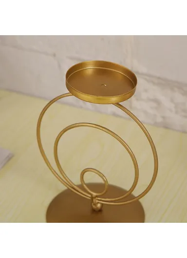 Metal Art Tealight Candle Holder Decorative Centerpiece Aromatherapy Candlestick Iron Stand