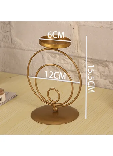 Metal Art Tealight Candle Holder Decorative Centerpiece Aromatherapy Candlestick Iron Stand