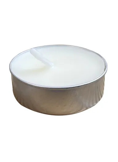 100Pcs Unscented Candles Smokeless 4-Hour Burn Time Round Candles with Aluminum Cup