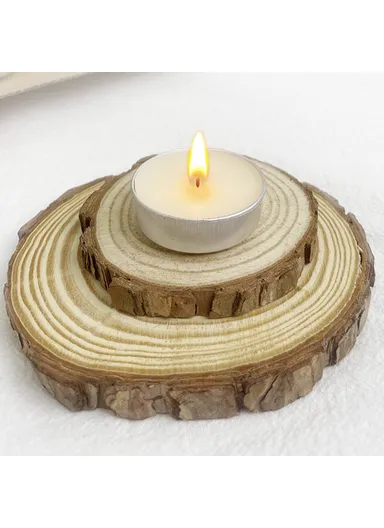 100Pcs Unscented Candles Smokeless 4-Hour Burn Time Round Candles with Aluminum Cup