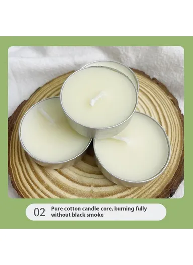 100Pcs Unscented Candles Smokeless 4-Hour Burn Time Round Candles with Aluminum Cup
