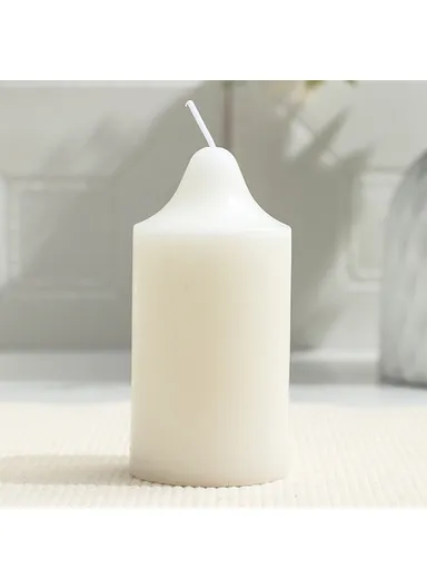 Classic White Pointed Top Round Candle for Home Lighting Dinner Decoration Party Illumination