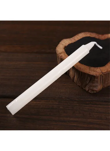 10Pcs Taper Candles for Wedding Emergency Lighting Smokeless Long Stem Romantic Candles - White