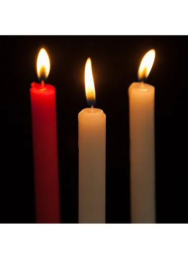 10Pcs Taper Candles for Wedding Emergency Lighting Smokeless Long Stem Romantic Candles - White