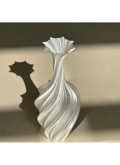 3D Printing Geometric Design Plastic Vase Modern Nordic Flower Holder Home Decor - Black