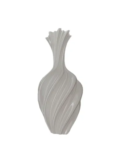 3D Printing Geometric Design Plastic Vase Modern Nordic Flower Holder Home Decor - White