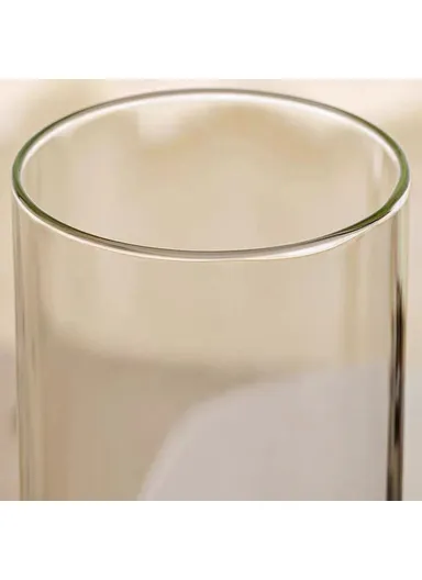 10x40cm Simulated Glass PET Vase Thickened Plant Hydroponic Container Home Office Decor