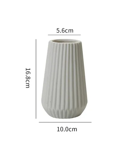 Creative White Ceramic Flower Vase Decorative Ornament Home Floral Arrangement Container