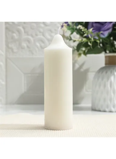 Classic White Pointed Top Round Candle for Home Lighting Dinner Decoration Party Illumination
