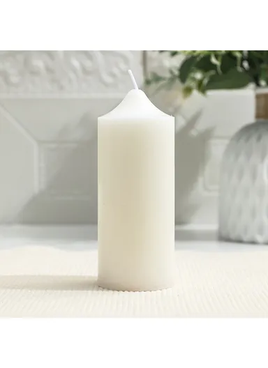 Classic White Pointed Top Round Candle for Home Lighting Dinner Decoration Party Illumination