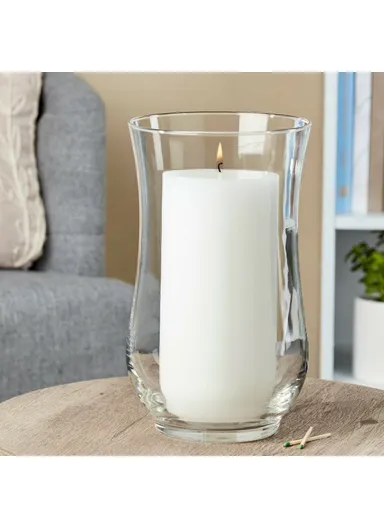 Classic White Flat Top Pillar Candle Unscented Dinner Table Decorative Candle for Home Lighting Party Emergency