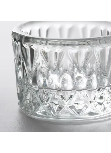 3Pcs Round Minimalist Clear Glass Candle Holders for Home Decor Aromatherapy Dining