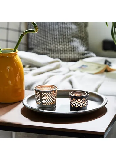 Hollow Design Candle Holder, Nordic Style Romantic Dinner Home Decor Metal Candle Cup