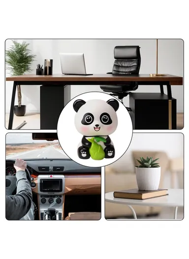 Solar Powered Panda Ornament Auto Nodding Creative Car Dashboard Ornament Home Decor - 228C