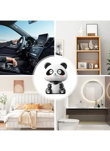 Solar Powered Panda Ornament Auto Nodding Creative Car Dashboard Ornament Home Decor - 226B