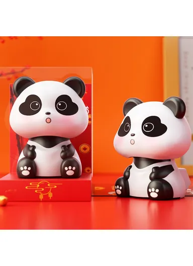 Solar Powered Panda Ornament Auto Nodding Creative Car Dashboard Ornament Home Decor - 226A
