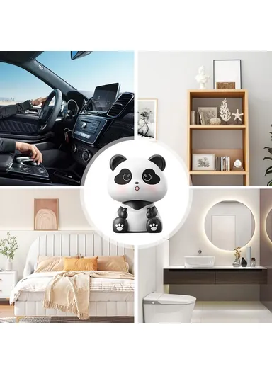 Solar Powered Panda Ornament Auto Nodding Creative Car Dashboard Ornament Home Decor - 226A