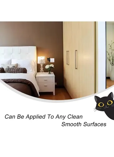 PVC Switch Sticker Black Cat Pattern Removable Wall Decal Home Decoration for Bedroom Living Room - AFH1211