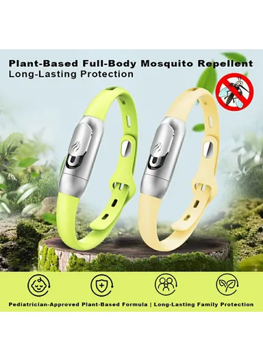 Essential Oil Mosquito Repellent Bracelet Insect Protection Silicone Wristband F5 - Black