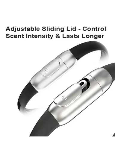 Essential Oil Mosquito Repellent Bracelet Insect Protection Silicone Wristband F5 - Black