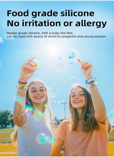 Essential Oil Mosquito Repellent Bracelet Insect Protection Silicone Wristband F5 - Pink