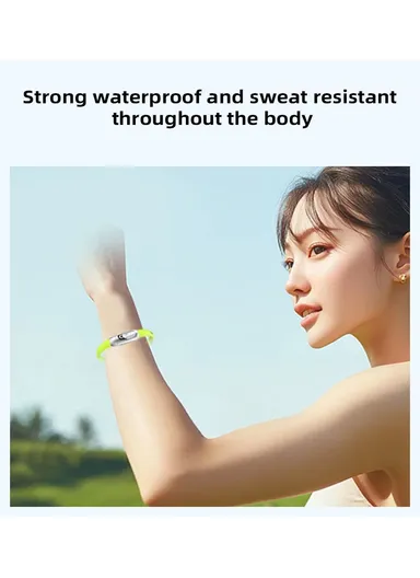 Essential Oil Mosquito Repellent Bracelet Insect Protection Silicone Wristband F5 - Yellow