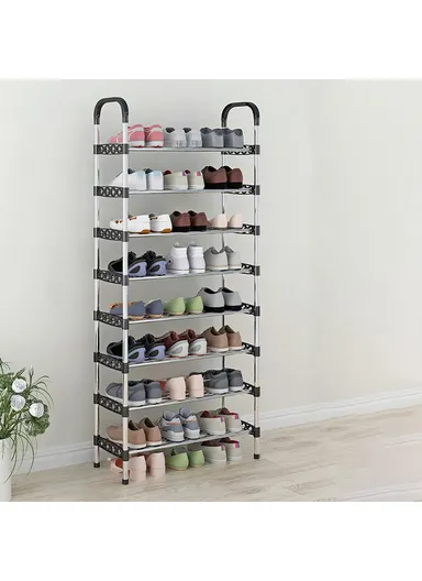 8-Tier Shoe Rack Organizer Home Entryway Space-Saving Shoes Storage Shelf