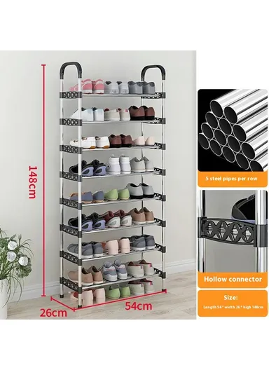 8-Tier Shoe Rack Organizer Home Entryway Space-Saving Shoes Storage Shelf