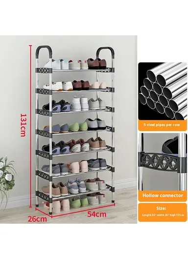 7-Tier Shoe Rack Organizer Home Entryway Space-Saving Shoes Storage Shelf