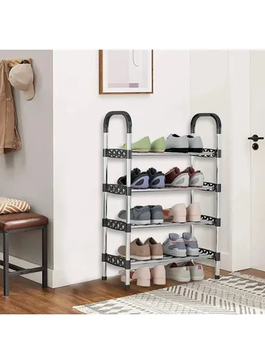  4-Tier Shoe Rack Organizer Home Entryway Space-Saving Shoes Storage Shelf