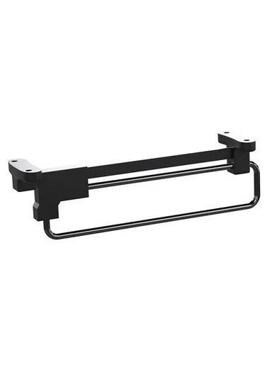 30cm Retractable Clothes Hanger Rod for Closet Wardrobe Heavy Duty Pull Out Hanging Rail - Black