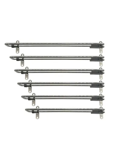 30cm Retractable Clothes Hanger Rod for Closet Wardrobe Heavy Duty Pull Out Hanging Rail - Silver