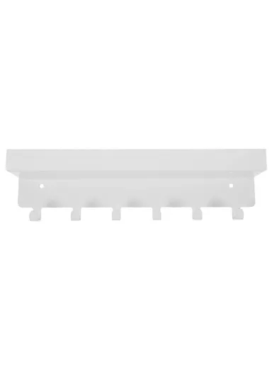 Iron Wall Mounted Key Holder Mail Organizer Hanger Hook Storage Rack for Home Entryway - White