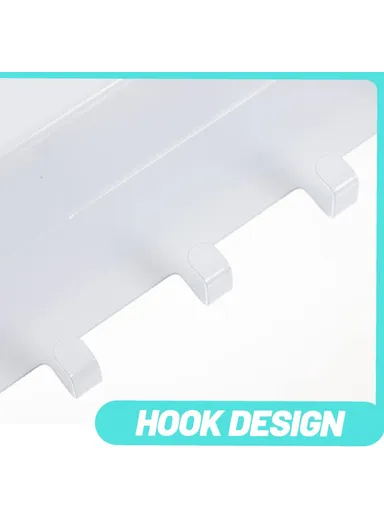 Iron Wall Mounted Key Holder Mail Organizer Hanger Hook Storage Rack for Home Entryway - White