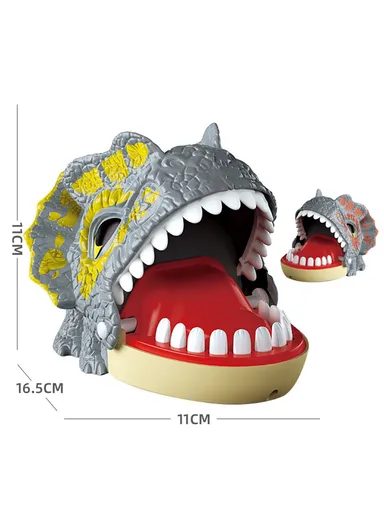 Dinosaur Teeth Biting Finger Prank Toy Parent-Child Interactive Table Game X023-54-1 - Random Color