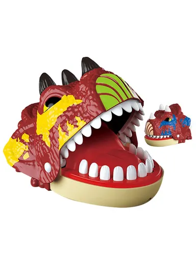 Dinosaur Teeth Biting Finger Prank Toy Parent-Child Interactive Table Game X023-54-1 - Random Color
