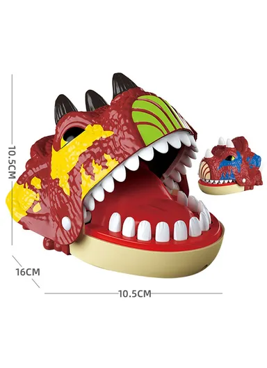 Dinosaur Teeth Biting Finger Prank Toy Parent-Child Interactive Table Game X023-54-1 - Random Color