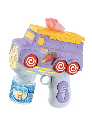Bubble Machine Toy for Kids Ice Cream Truck Automatic Handheld Bubble Gun 333-38 - Purple